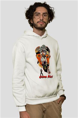 Cobra Kai Baskılı Beyaz Unisex Hoodie