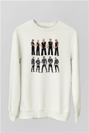 Cobra Kai Baskılı Beyaz Unisex Sweatshirt