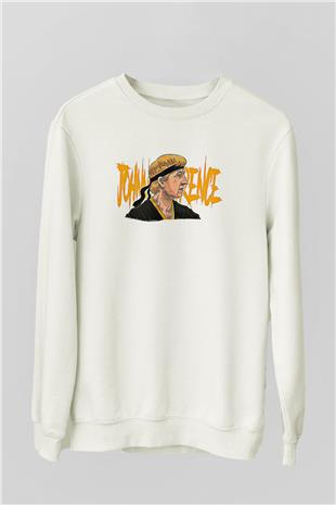Cobra Kai Baskılı Beyaz Unisex Sweatshirt