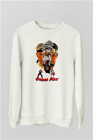 Cobra Kai Baskılı Beyaz Unisex Sweatshirt