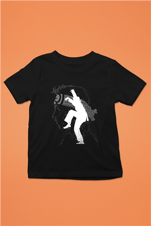 Cobra Kai Baskılı Unisex Siyah Çocuk Tişört - Tshirt