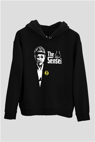Cobra Kai Baskılı Unisex Siyah Hoodie