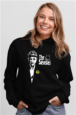 Cobra Kai Baskılı Unisex Siyah Hoodie