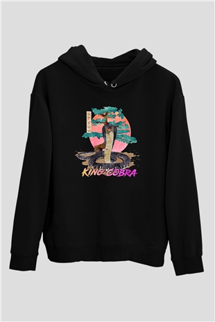 Cobra Kai Baskılı Unisex Siyah Hoodie