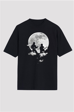Cobra Kai Baskılı Unisex Siyah Oversize Tişört - Tshirt