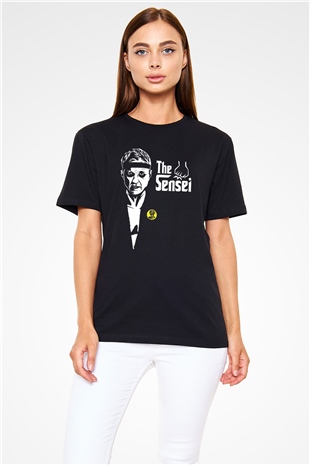 Cobra Kai Baskılı Unisex Siyah Tişört - Tshirt