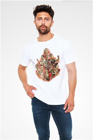 Cobra Kai Unisex Baskılı Beyaz Tişört - Tshirt