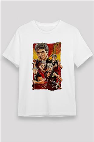 Cobra Kai Unisex Baskılı Beyaz Tişört - Tshirt