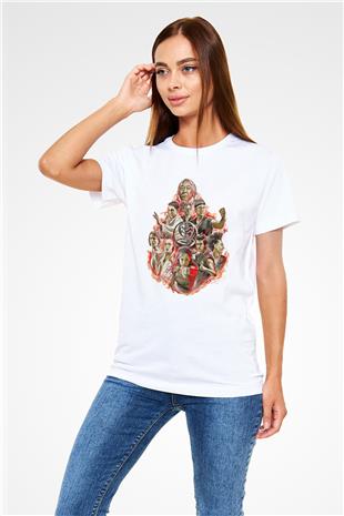 Cobra Kai Unisex Baskılı Beyaz Tişört - Tshirt