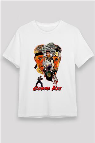 Cobra Kai Unisex Baskılı Beyaz Tişört - Tshirt