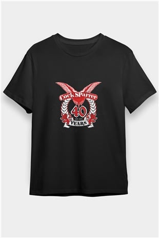 Cock Sparrer Baskılı Unisex Siyah Tişört