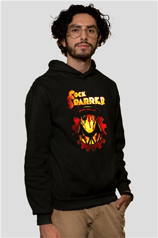 Cock Sparrer Siyah Unisex Kapüşonlu Sweatshirt