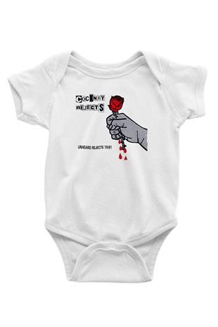 Cockney Rejects Baskılı Beyaz Unisex Bebek Body - Zıbın