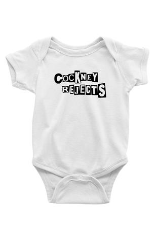 Cockney Rejects Baskılı Beyaz Unisex Bebek Body - Zıbın