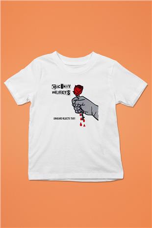 Cockney Rejects Baskılı Beyaz Unisex Beyaz Çocuk Tişört - Tshirt