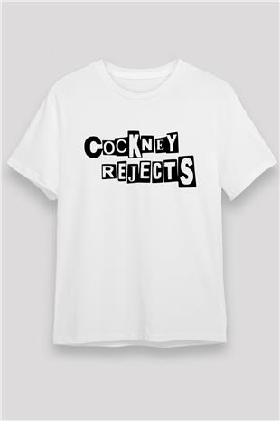 Cockney Rejects Baskılı Unisex Beyaz Tişört - Tshirt