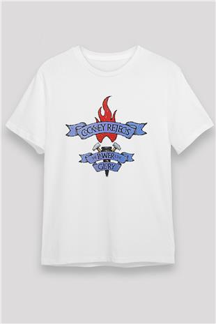 Cockney Rejects Baskılı Unisex Beyaz Tişört - Tshirt