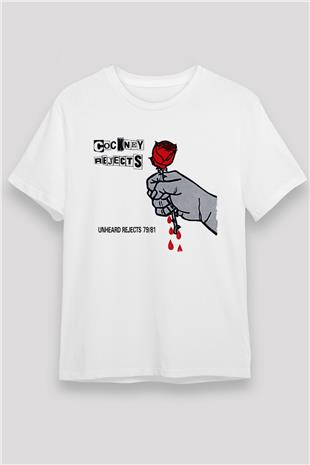 Cockney Rejects Baskılı Unisex Beyaz Tişört - Tshirt