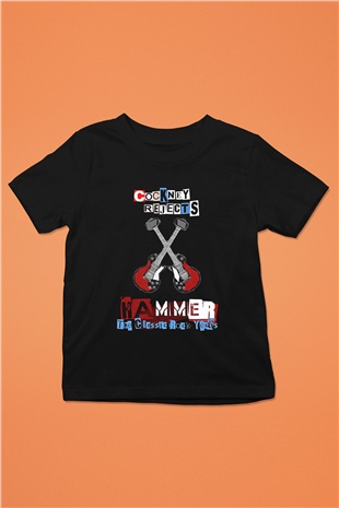 Cockney Rejects Baskılı Unisex Siyah Çocuk Tişört - Tshirt