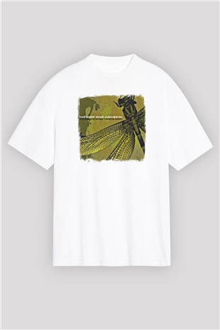 Coheed and Cambria Baskılı Unisex Beyaz Oversize Tişört