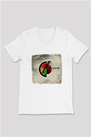 Coheed and Cambria Baskılı Unisex Beyaz V Yaka Tişört