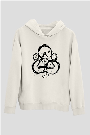 Coheed and Cambria Beyaz Unisex Kapüşonlu Sweatshirt