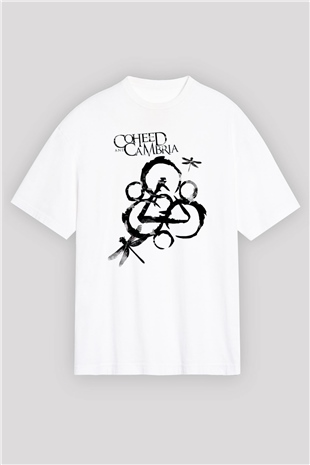Coheed and Cambria Beyaz Oversize Tişört Oversize T-shirt - TişörtFabrikası