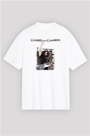 Coheed and Cambria Beyaz Oversize Tişört Oversize T-shirt - TişörtFabrikası