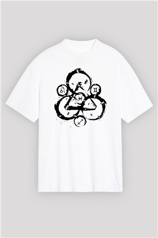 Coheed and Cambria Beyaz Oversize Tişört Oversize T-shirt - TişörtFabrikası