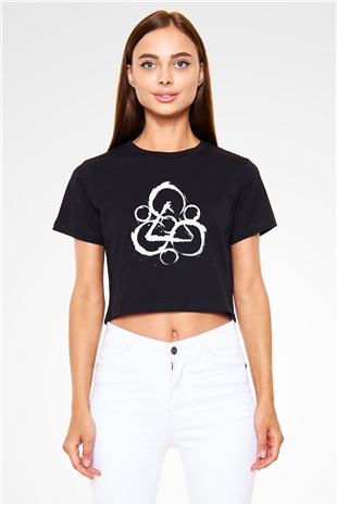 Coheed and Cambria Siyah Crop Top Tişört
