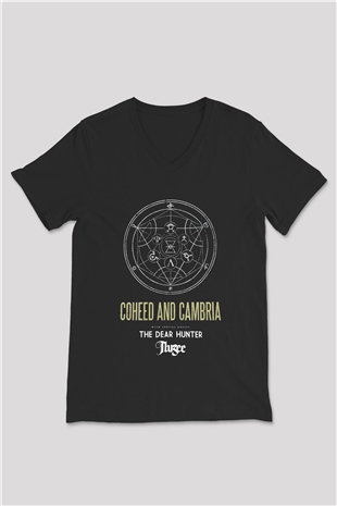 Coheed and Cambria Siyah Unisex V Yaka Tişört T-Shirt