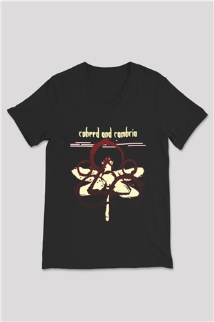 Coheed and Cambria Siyah Unisex V Yaka Tişört T-Shirt