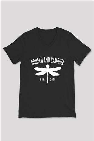 Coheed and Cambria Siyah Unisex V Yaka Tişört