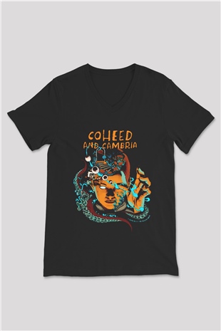 Coheed and Cambria Siyah Unisex V Yaka Tişört