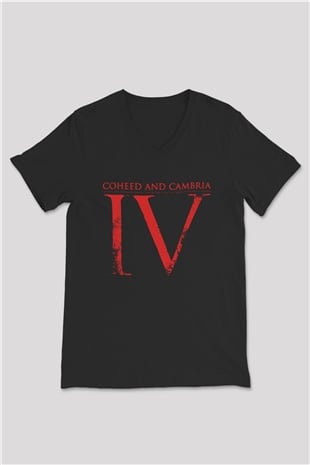Coheed and Cambria Siyah Unisex V Yaka Tişört T-Shirt