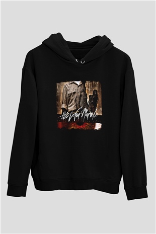 Color Morale Baskılı Unisex Siyah Hoodie
