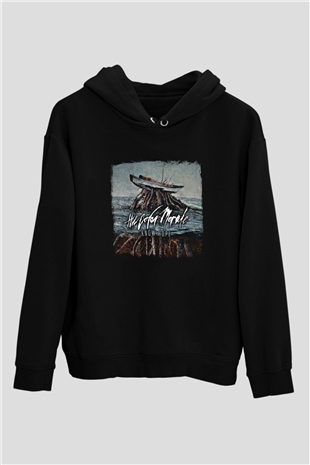 Color Morale Baskılı Unisex Siyah Hoodie