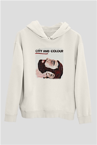 Color of Violence Baskılı Unisex Beyaz Hoodie