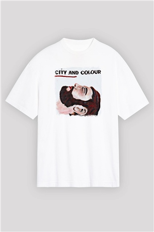 Color of Violence Baskılı Unisex Beyaz Oversize Tişört
