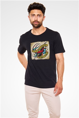 Color of Violence Baskılı Unisex Siyah Tişört