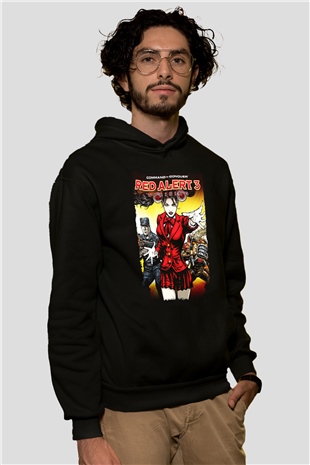 Command and Conquer Siyah Unisex Hoodie