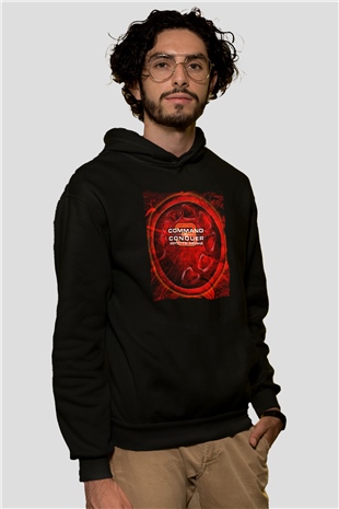 Command and Conquer Siyah Unisex Hoodie