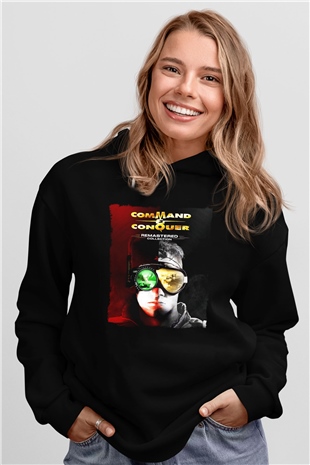 Command and Conquer Siyah Unisex Hoodie