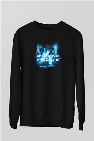 Command and Conquer Siyah Unisex Sweatshirt