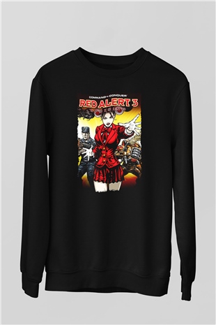 Command and Conquer Siyah Unisex Sweatshirt