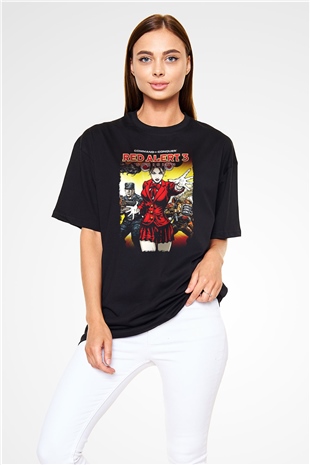 Command and Conquer Siyah Oversize Tişört Oversize T-shirt