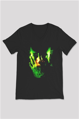 Command and Conquer Siyah Unisex V Yaka Tişört T-Shirt