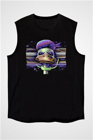 Commodore 64 Baskılı Unisex Siyah Kolsuz Tişört - Tshirt