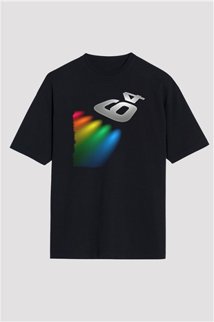 Commodore 64 Baskılı Unisex Siyah Oversize Tişört - Tshirt