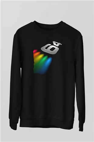 Commodore 64 Baskılı Unisex Siyah Sweatshirt
